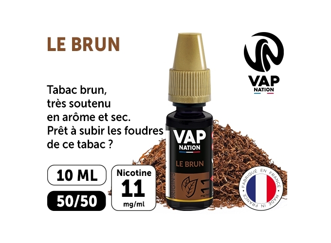 VAP NATION 10ml  TABAC BRUN 11 MG