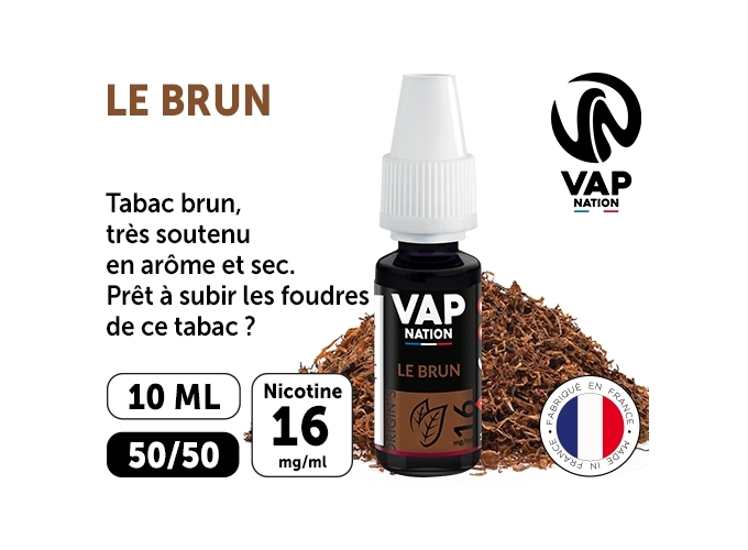 VAP NATION 10ml  TABAC BRUN 16 MG
