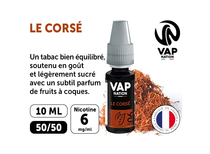 VAP NATION 10ml  TABAC CORSE 06 MG