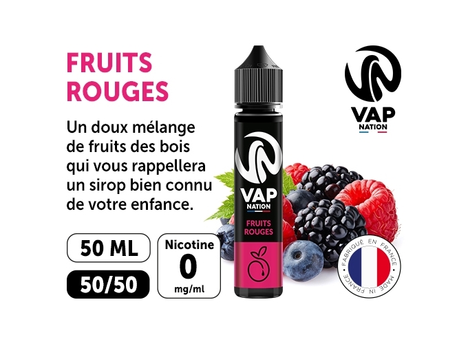 VAP NATION 50ml  FRUITS ROUGES 00MG