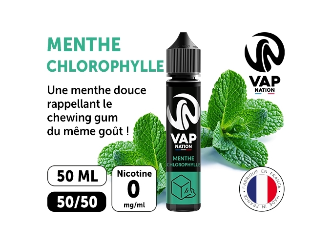 VAP NATION 50ml  MENTHE CHLOROPHYLLE 00MG