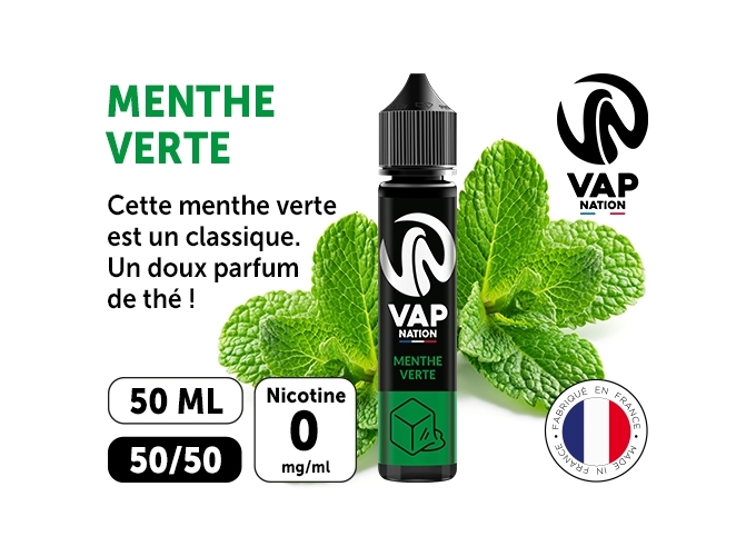 VAP NATION 50ml  MENTHE VERTE 00MG