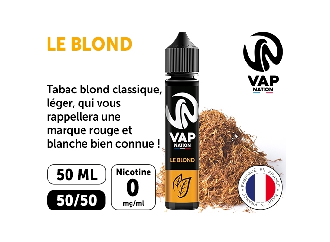 VAP NATION 50ml  TABAC BLOND 00 MG