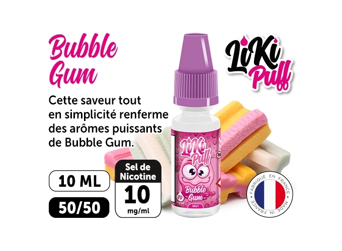VAP NATION LIKI PUFF BUBBLE GUM 10 MG ML