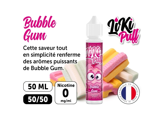 VAP NATION LIKI PUFF BUBBLE GUM 50 ML