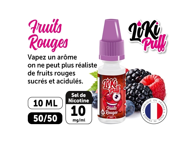 VAP NATION LIKI PUFF FRUITS ROUGES 10 MG ML