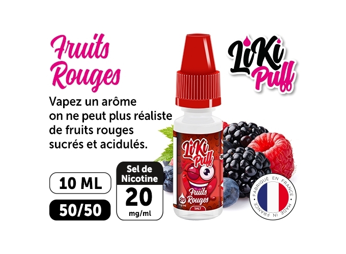 VAP NATION LIKI PUFF FRUITS ROUGES 20 MG ML