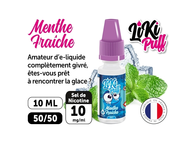 VAP NATION LIKI PUFF MENTHE FRAICHE 10 MG ML