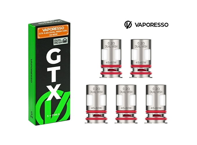 VAPORESSO RESISTANCES GTX DUAL MESH 0.2 ohm (5)