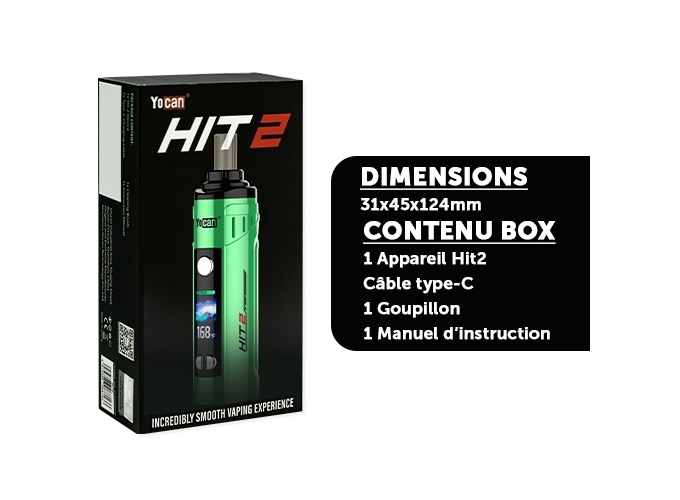 VAPORISATEUR YOCAN HIT 2 VERTE