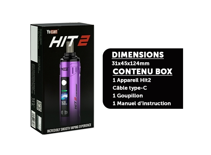 VAPORISATEUR YOCAN HIT 2 VIOLETTE