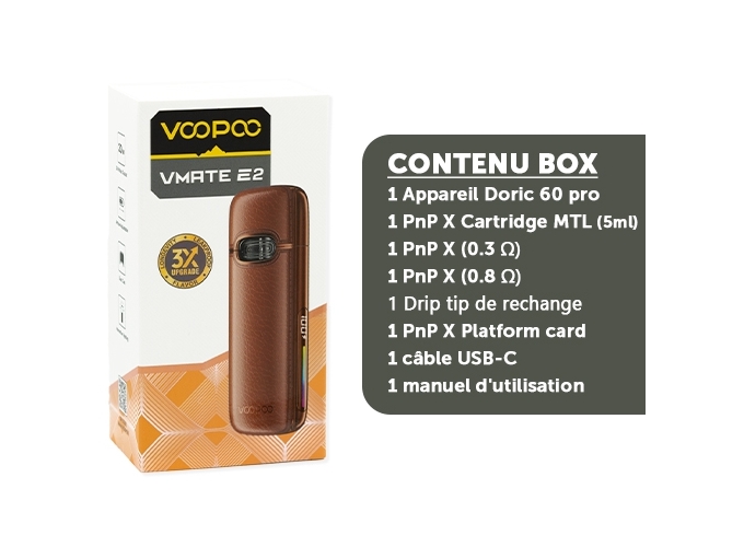 VMATE E2 VOOPOO 1500 mha MARRON