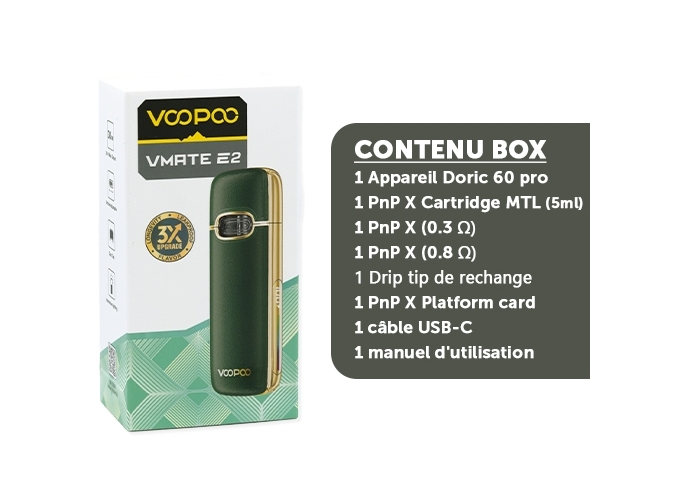 VMATE E2 VOOPOO 1500 mha VERTE