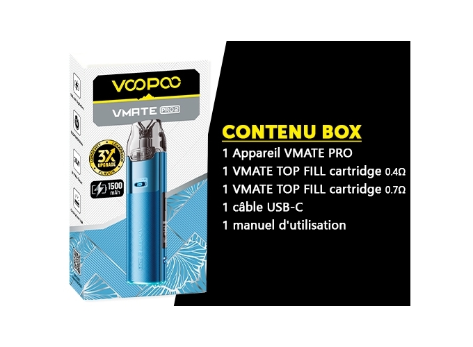 VMATE PRO 2 VOOPOO 1500 mha NAVY BLUE