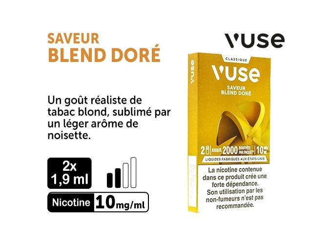 VUSE PRO BLEND DORÉE 10 MG 2 PODS