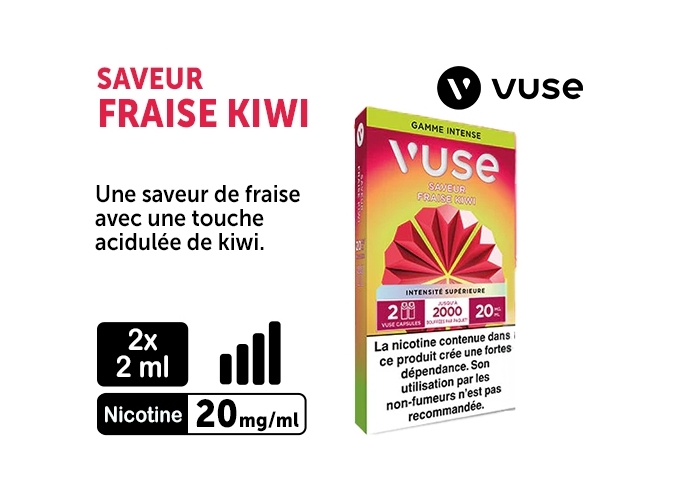 VUSE PRO FRAISE KIWI 20MG 2 PODS