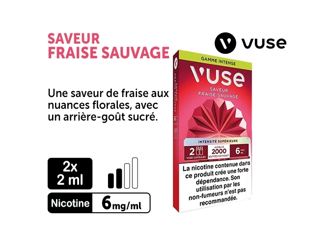 VUSE PRO FRAISE SAUVAGE 06 MG 2 PODS
