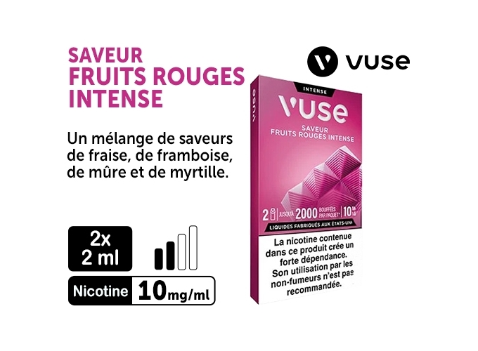 VUSE PRO FRUITS ROUGES INTENSE 10MG 2 PODS