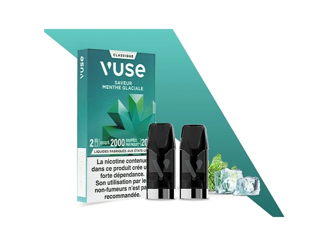 VUSE PRO MENTHE GLACIALE 20 MG 2 PODS