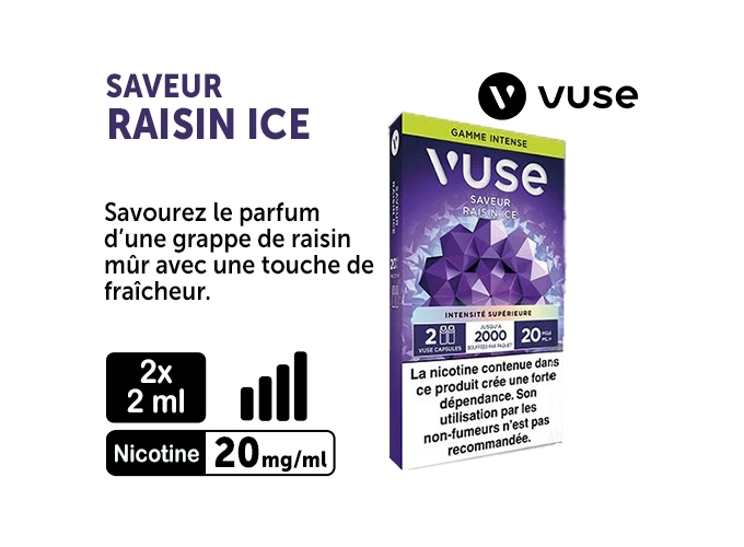 VUSE PRO RAISIN ICE 20MG 2 PODS