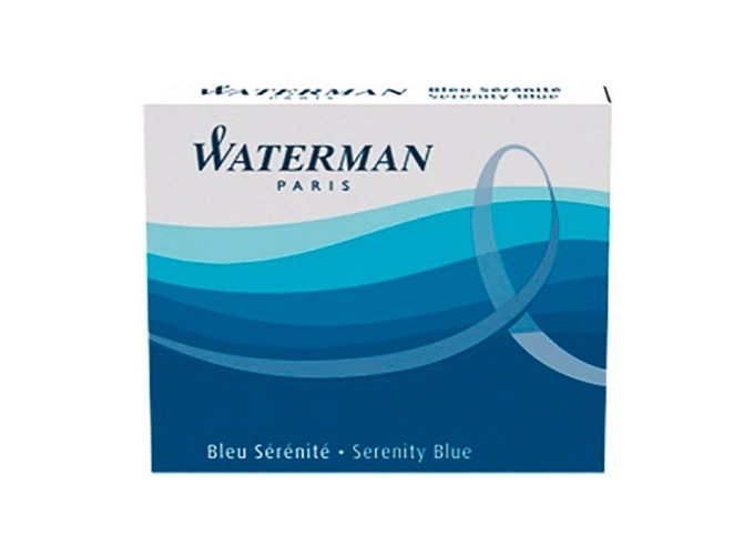 WATERMAN ETUI 6 CARTOUCHES MINI BLEU EFFAC. (30)
