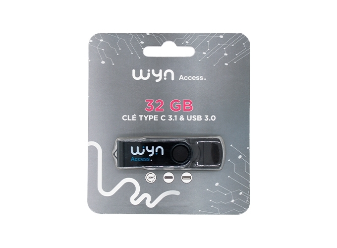 WYN CLE 32 GB USB-C 3.1 ET USB 3.0