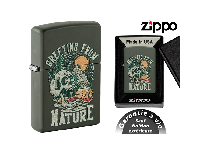 ZIPPO 446067 G.M  SKULL NATURE  (1)