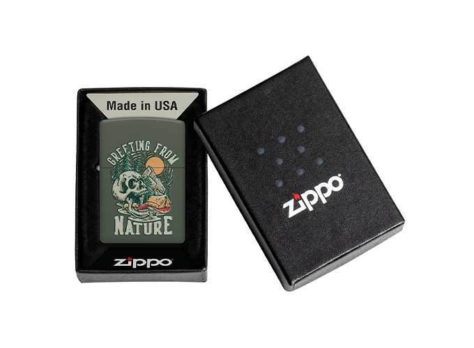 ZIPPO 446067 G.M  SKULL NATURE  (1)