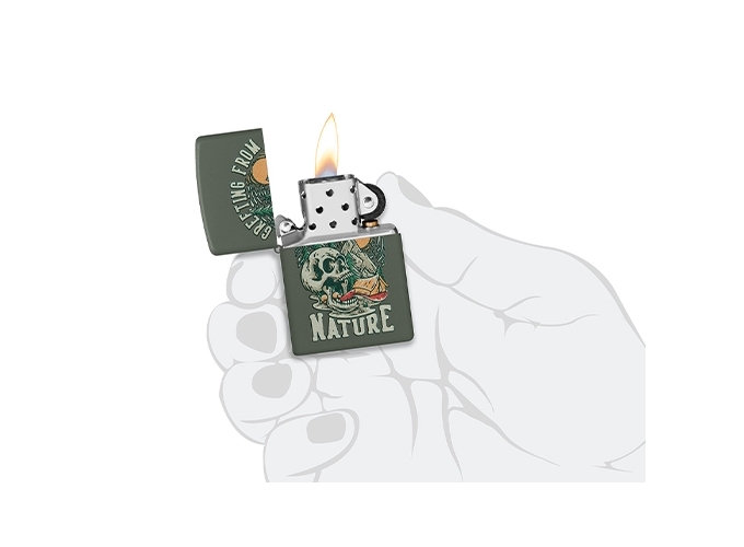 ZIPPO 446067 G.M  SKULL NATURE  (1)