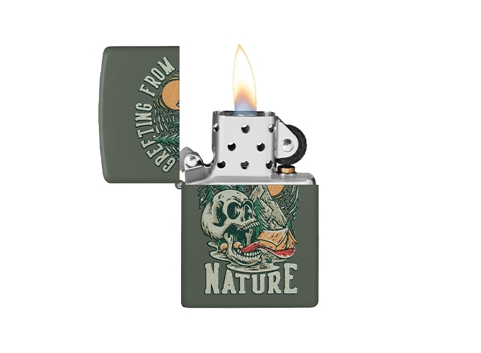 ZIPPO 446067 G.M  SKULL NATURE  (1)