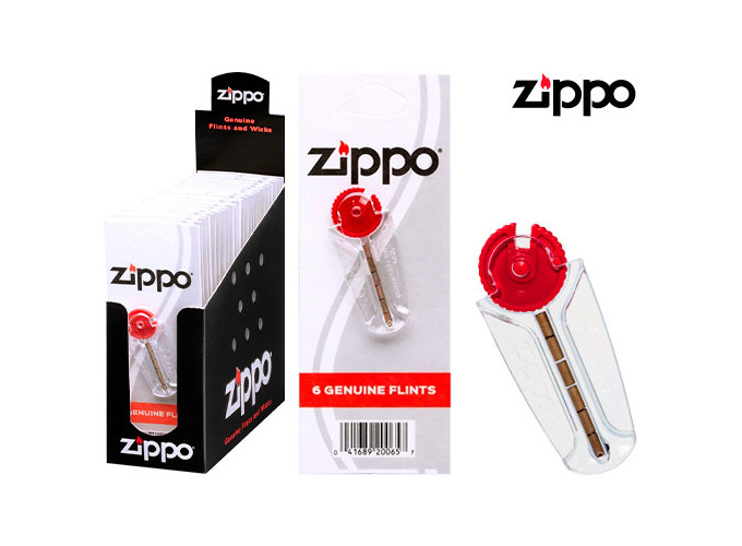 ZIPPO BLISTER INDIV. ETUI 6 PIERRES (BTE.24)