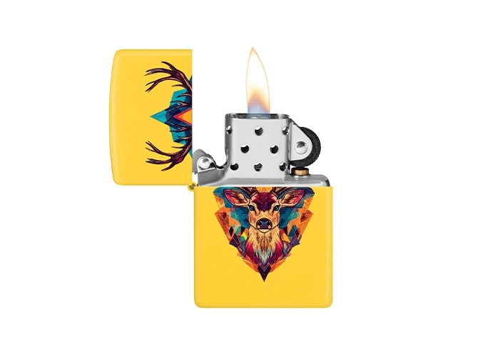 ZIPPO   COLORFUL FANTASY DEER DESIGN   (1)