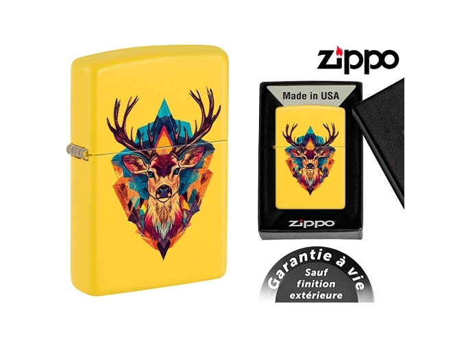 ZIPPO   COLORFUL FANTASY DEER DESIGN   (1)
