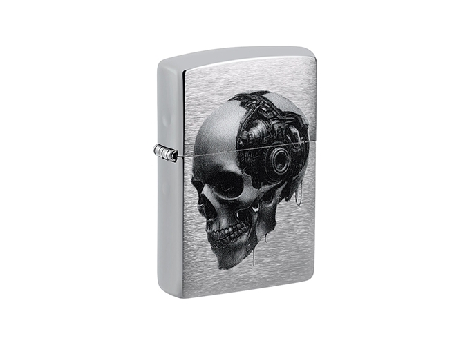 ZIPPO   CYBER SKULL DESIGN   (1)