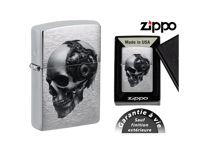 ZIPPO   CYBER SKULL DESIGN   (1)
