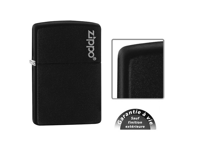 ZIPPO GM. 218ZL BLACK MAT LOGO ZIPPO (1)
