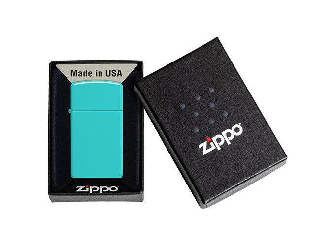 *ZIPPO SLIM AW21     SLIM FLAT TURQUOISE     (1)