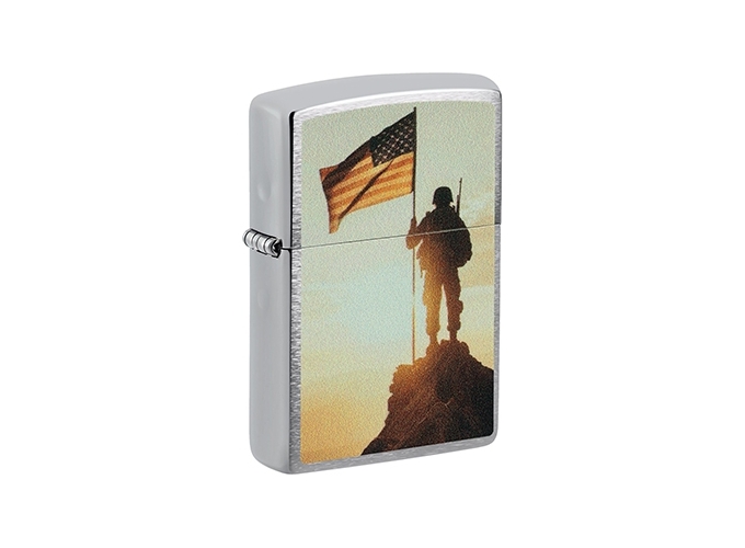 *ZIPPO   SOLDIER SILHOUETTE DESIGN   (1)