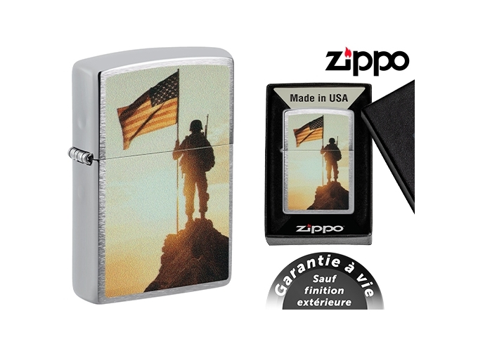 *ZIPPO   SOLDIER SILHOUETTE DESIGN   (1)